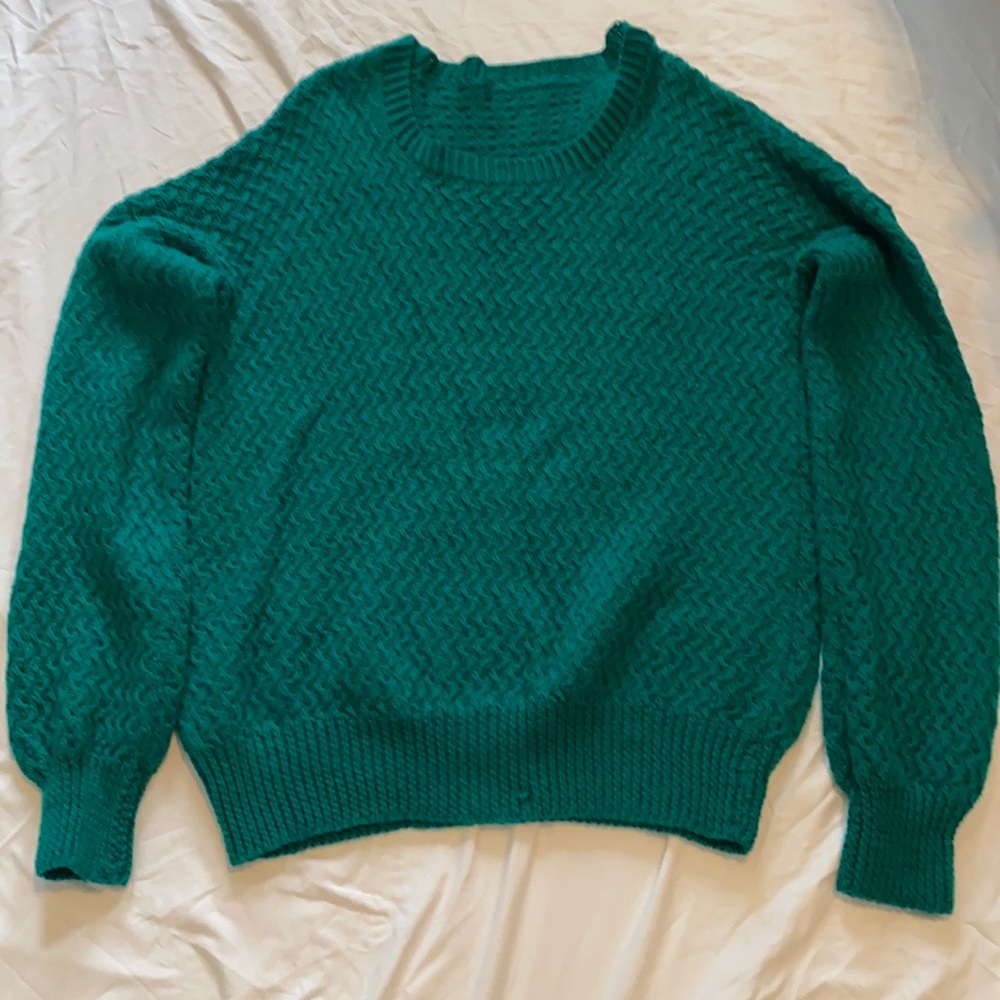 Oversized green sweater